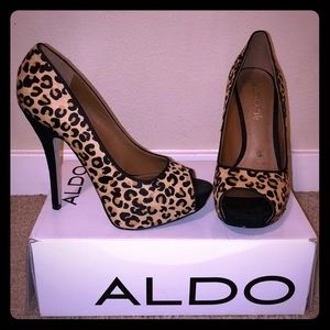 Leopard Aldo heels
